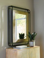 Elite Furniture Outlet - Ashley Furniture - Beelman Mirror - Accent Mirror / Black/Brown - A8010409