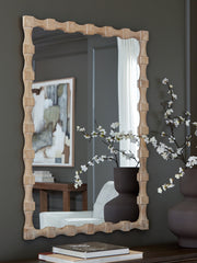 Elite Furniture Outlet - Ashley Furniture - Acelmore Mirror - Accent Mirror / Light Brown - A8010420