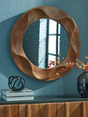 Elite Furniture Outlet - Ashley Furniture - Aajon Mirror - Accent Mirror / Brown - A8010427