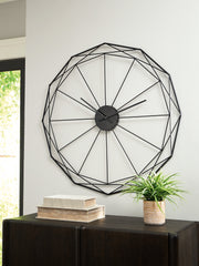 Elite Furniture Outlet - Ashley Furniture - Arkthorne Wall Decor - Wall Clock / Black - A8010429