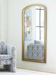 Elite Furniture Outlet - Ashley Furniture - Fintan Mirror - Floor Mirror / Gold Finish - A8010436