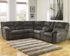 Elite Furniture Outlet - Ashley Furniture - Tambo Sectional - 2-Piece Reclining Sectional / Canyon - 27802S1