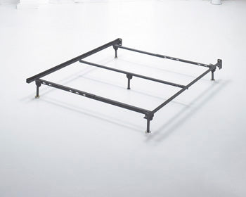 Elite Furniture Outlet - Ashley Furniture - Platform Bedroom - Queen Bolt on Bed Frame / Metallic - B100-31