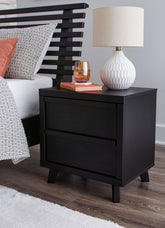 Elite Furniture Outlet - Ashley Furniture - Danziar Bedroom - Full Slat Panel Bed / Black - B1013B19