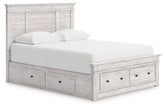 Elite Furniture Outlet - Ashley Furniture - Makidern Bedroom - Queen Panel Storage Bed - PCB1171B9