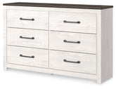 Elite Furniture Outlet - Ashley Furniture - Gerridan Bedroom - Full Panel Bed / White/Gray - B1190B4