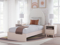 Elite Furniture Outlet - Ashley Furniture - Wistenpine Bedroom - Full Upholstered Panel Bed with Storage / Blush - B1323B13