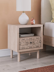 Elite Furniture Outlet - Ashley Furniture - Arloster Bedroom - One Drawer Night Stand / Tan - PCB1566-91