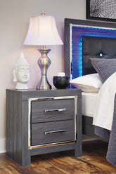 Elite Furniture Outlet - Ashley Furniture - Lodanna Bedroom - Two Drawer Night Stand / Gray - B214-92