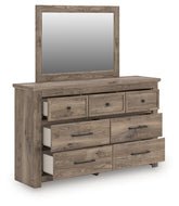 Elite Furniture Outlet - Ashley Furniture - Rusticott Bedroom - Dresser and Mirror / Brown - PCB2260B1
