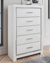 Elite Furniture Outlet - Ashley Furniture - Altyra Bedroom - King Upholstered Bookcase Bed with Storage / White - B2640B30