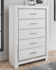 Elite Furniture Outlet - Ashley Furniture - Altyra Bedroom - King Upholstered Bookcase Bed with Storage / White - B2640B30