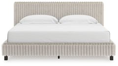 Elite Furniture Outlet - Ashley Furniture - Zuraleus Bedroom - King Upholstered Bed / White - PCB3381B13