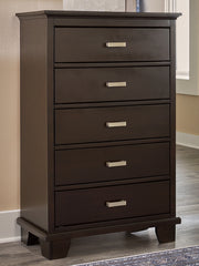 Elite Furniture Outlet - Ashley Furniture - Covetown Bedroom - Full Panel Bed / Dark Brown - B441B4