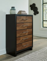 Elite Furniture Outlet - Ashley Furniture - Kraeburn Bedroom - Dresser and Mirror / Brown/Black - B496B1