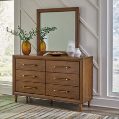 Elite Furniture Outlet - Ashley Furniture - Lyncott Bedroom - Five Drawer Chest / Brown - B615-46