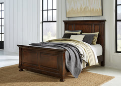 Elite Furniture Outlet - Ashley Furniture - Porter Bedroom - California King Sleigh Storage Bed / Rustic Brown - B697B47