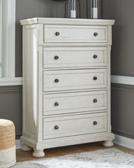 Elite Furniture Outlet - Ashley Furniture - Robbinsdale Bedroom - Queen Panel Storage Bed / Antique White - B742B24