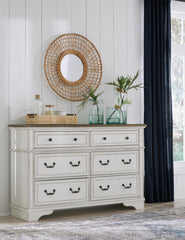Elite Furniture Outlet - Ashley Furniture - Blendon Bedroom - Dresser / Two-tone - B747-31