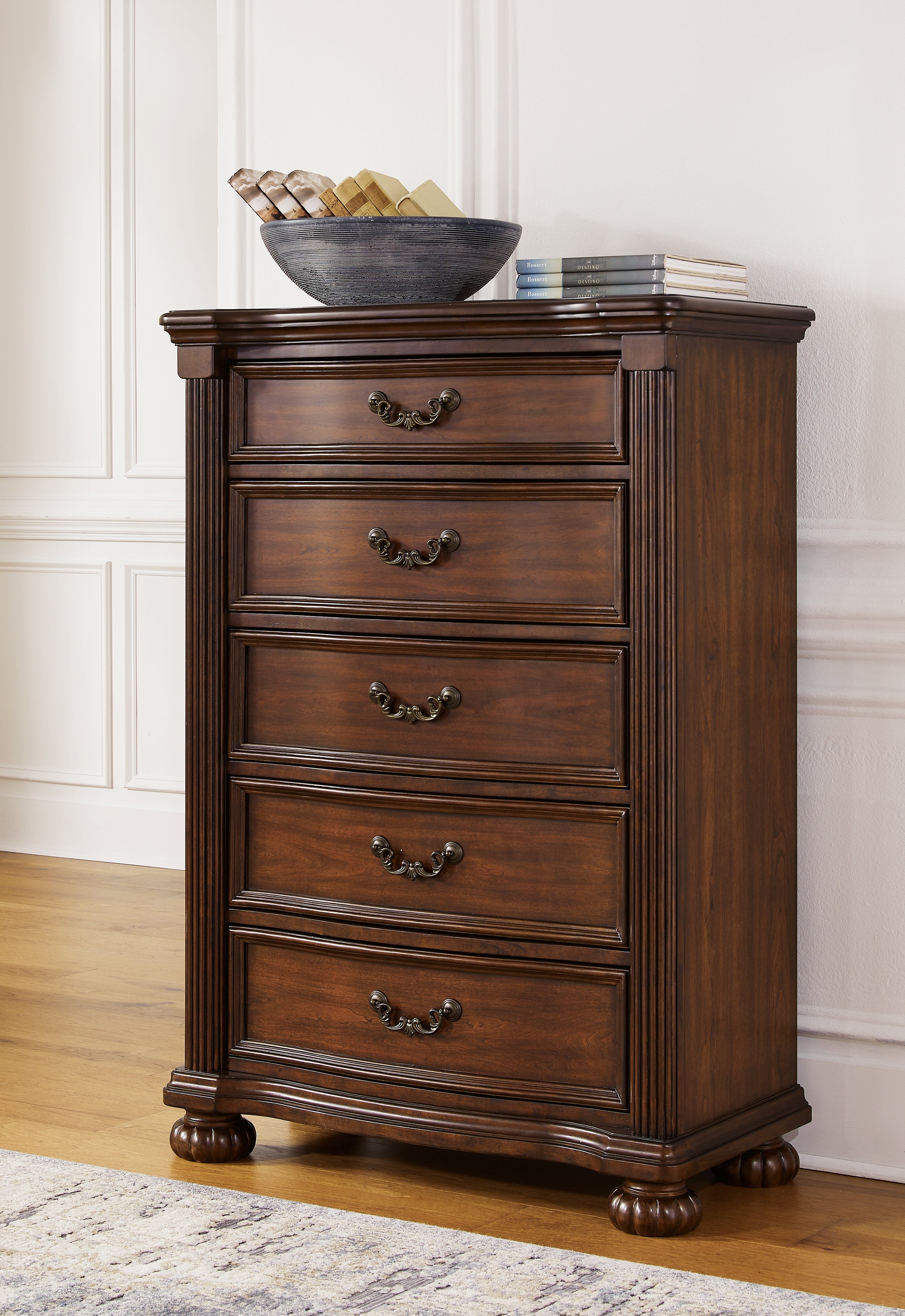 Elite Furniture Outlet - Ashley Furniture - Lavinton Bedroom - Dresser and Mirror / Brown - B764B1