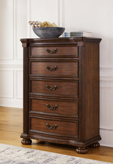 Elite Furniture Outlet - Ashley Furniture - Lavinton Bedroom - Dresser and Mirror / Brown - B764B1