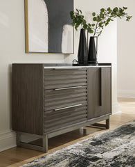 Elite Furniture Outlet - Ashley Furniture - Arkenton Bedroom - Two Drawer Night Stand / Grayish Brown/White - B786-92
