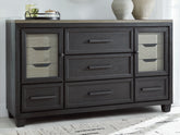 Elite Furniture Outlet - Ashley Furniture - Foyland Bedroom - Two Drawer Night Stand / Black/Brown - B989-92