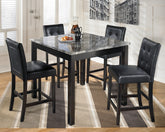 Elite Furniture Outlet - Ashley Furniture - Maysville Dining Room - Square Counter TBL Set (5/CN) / Black - D154-223
