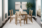 Elite Furniture Outlet - Ashley Furniture - Sanbriar Dining Room - RECT DRM Table Set (7/CN) / Light Brown - D393-425