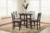 Elite Furniture Outlet - Ashley Furniture - Langwest Dining Room - Dining Room Table Set (5/CN) / Brown - D422-225