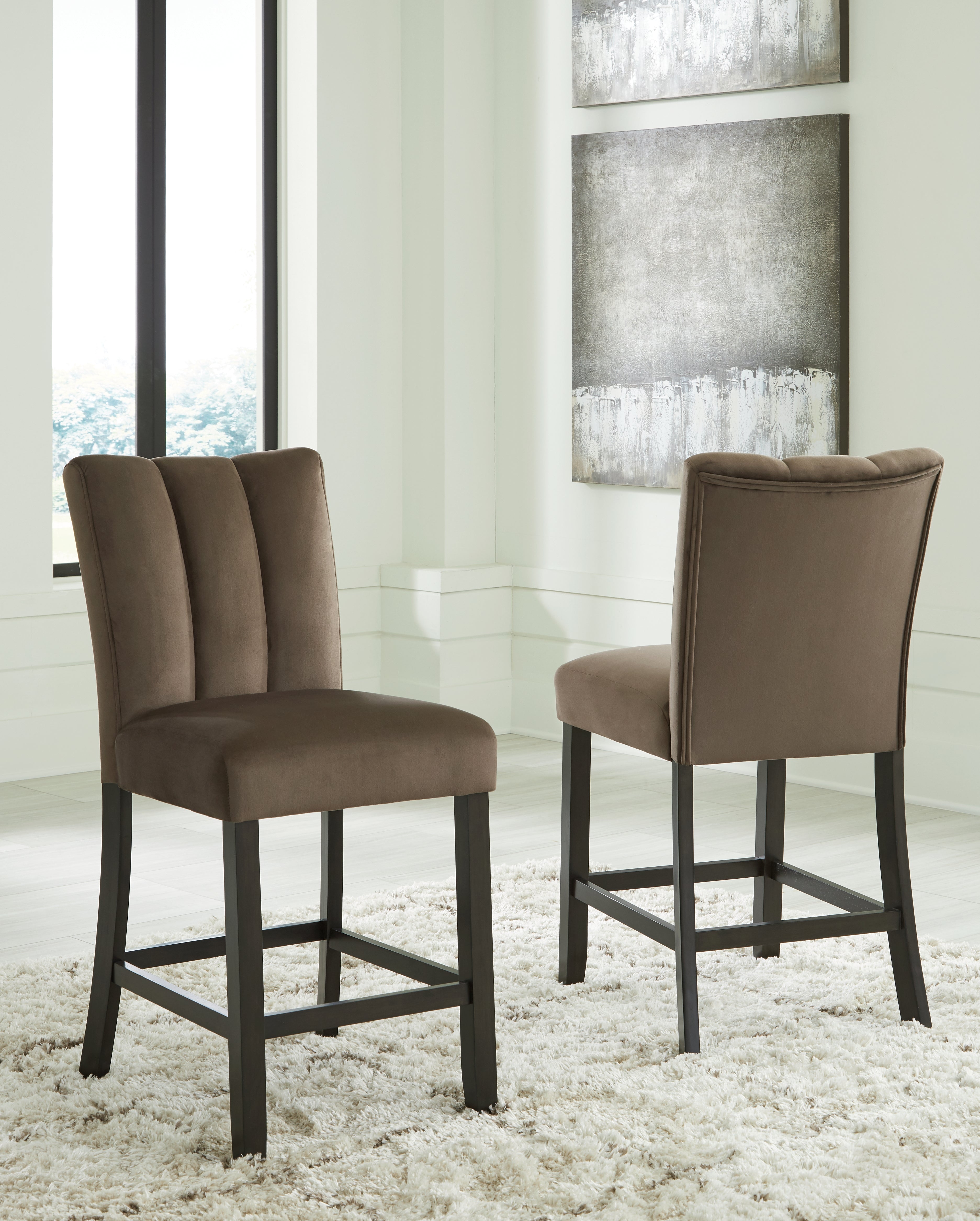 Elite Furniture Outlet - Ashley Furniture - Jeshina Counter Height Barstool (Set of 2) - Counter Height Barstool (Set of 2) / Mocha - PCD581-124X2