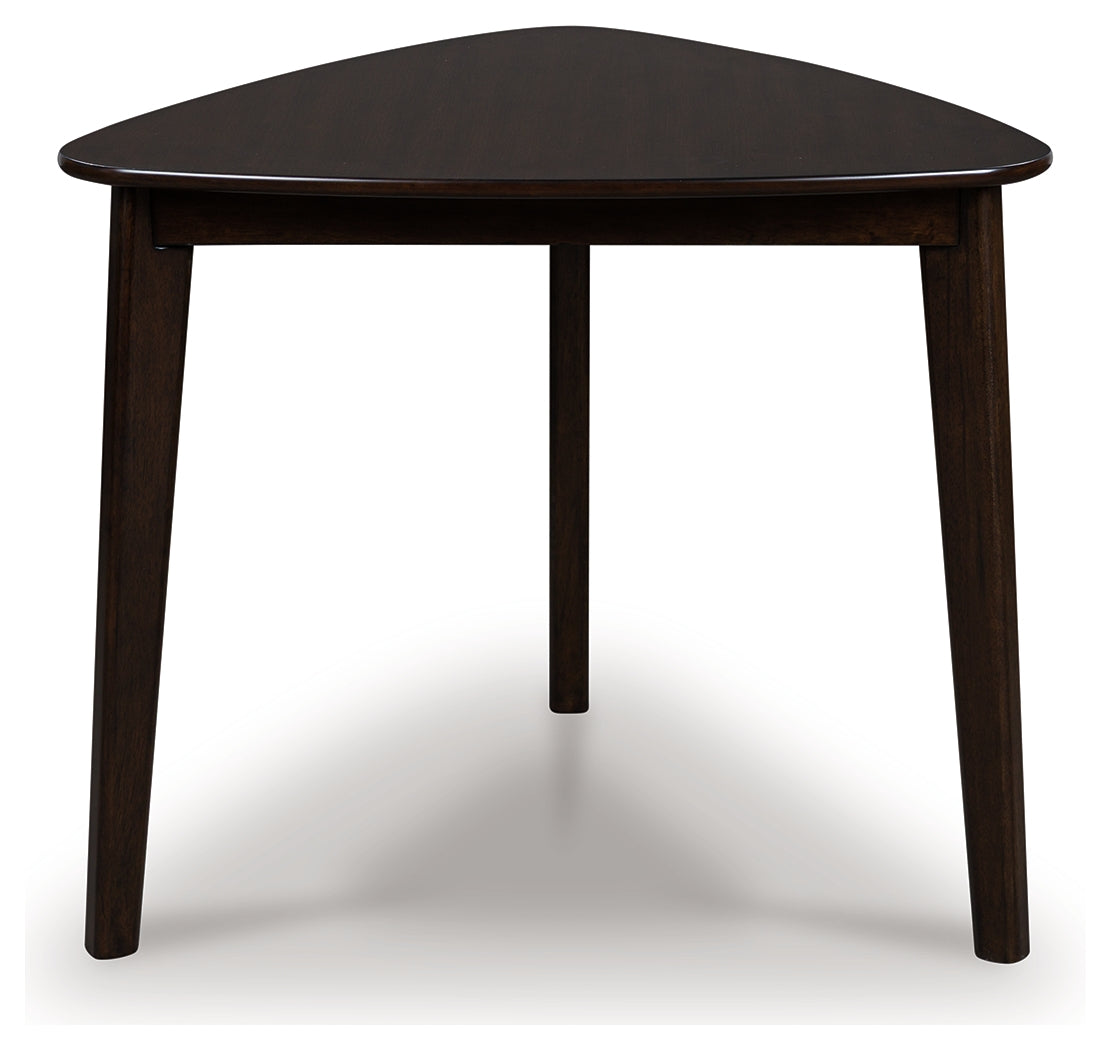 Elite Furniture Outlet - Ashley Furniture - Mallenette Dining Table - Triangle Dining Room Table / Merlot - PCD607-16