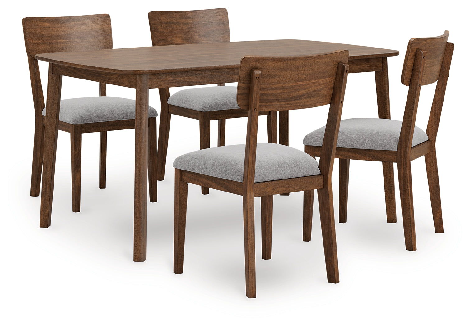 Elite Furniture Outlet - Ashley Furniture - Tameride Dining Table and 4 Chairs (Set of 5) - Dining Room Table Set (5/CN) / Brown - PCD609-225