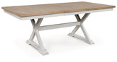 Elite Furniture Outlet - Ashley Furniture - Purlaney Dining Butterfly Extension Table - RECT DRM Butterfly EXT Table / Antique White/Natural - PCD627-35