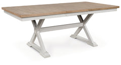Elite Furniture Outlet - Ashley Furniture - Purlaney Dining Butterfly Extension Table - RECT DRM Butterfly EXT Table / Antique White/Natural - PCD627-35