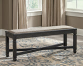Elite Furniture Outlet - Ashley Furniture - Tyler Creek Dining Room - DBL Counter UPH Bench (1/CN) / Antique Black / 42"W x 15"D x 24"H - D736-09