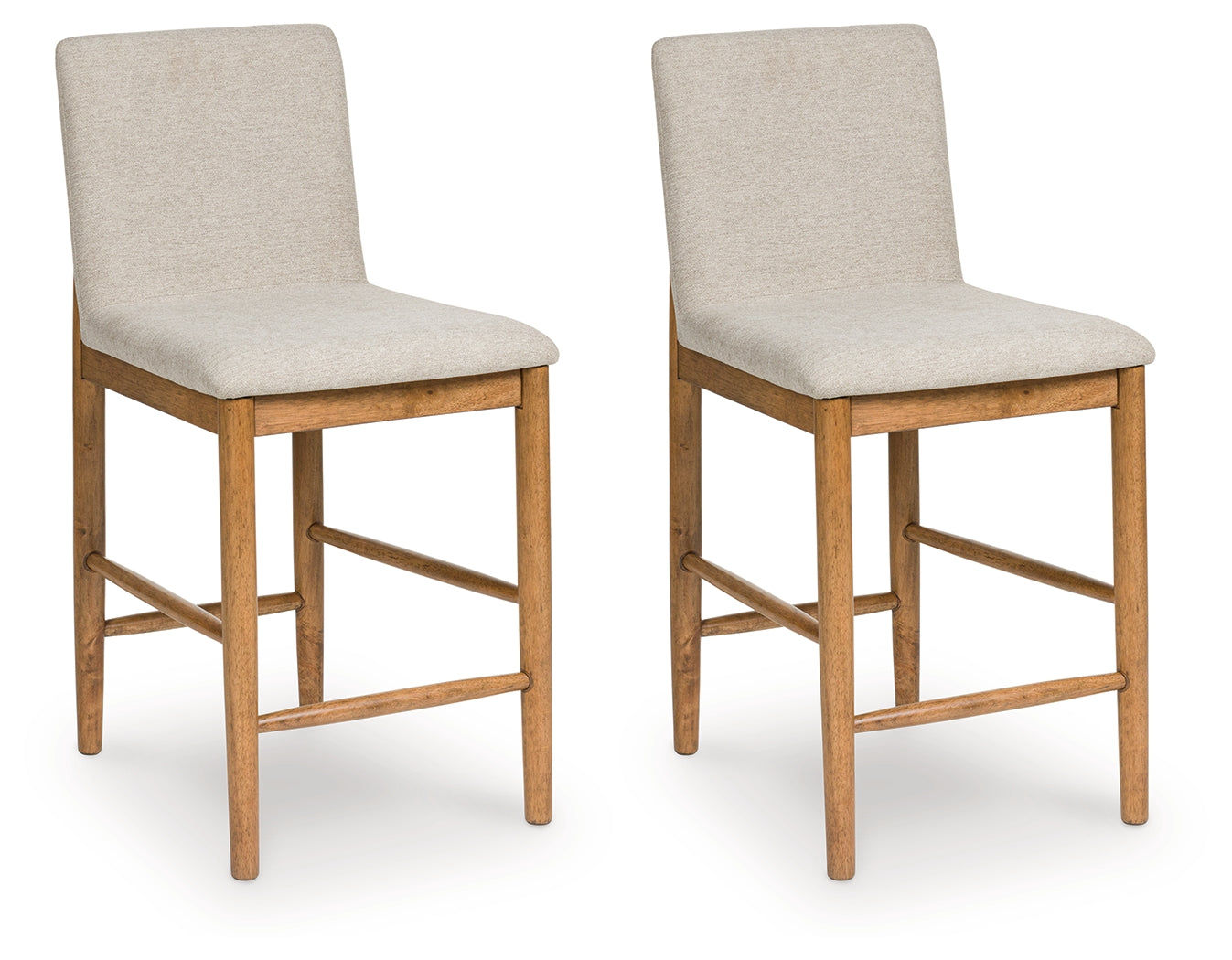 Elite Furniture Outlet - Ashley Furniture - Isanti Dining Room - Counter Height Barstool (Set of 2) / Light Brown - D752-124X2