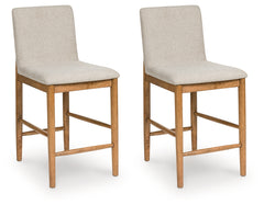 Elite Furniture Outlet - Ashley Furniture - Isanti Dining Room - Counter Height Barstool (Set of 2) / Light Brown - D752-124X2