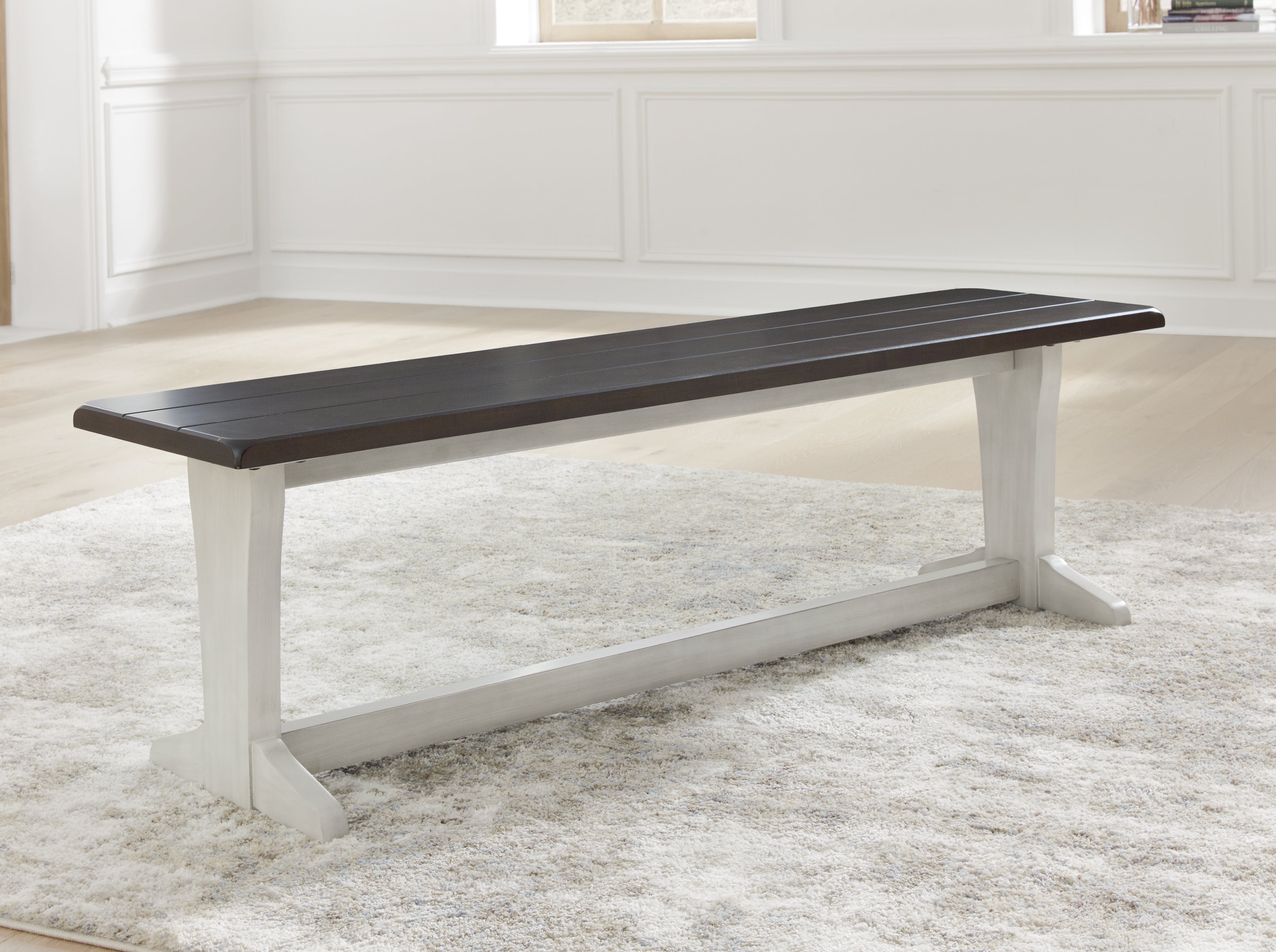 Elite Furniture Outlet - Ashley Furniture - Darborn Dining Room - Dining Table / Gray/Brown / 40"W x 78"D x 30"H - D796D3