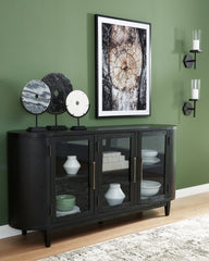 Elite Furniture Outlet - Ashley Furniture - Rowanbeck Dining Room - Dining Room Server / Black - D821-60