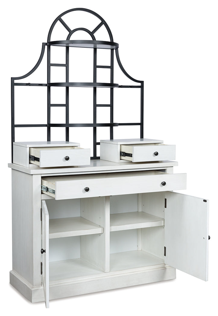 Elite Furniture Outlet - Ashley Furniture - Greddinton Baker's Rack - Baker's Rack / White - PCD824D1