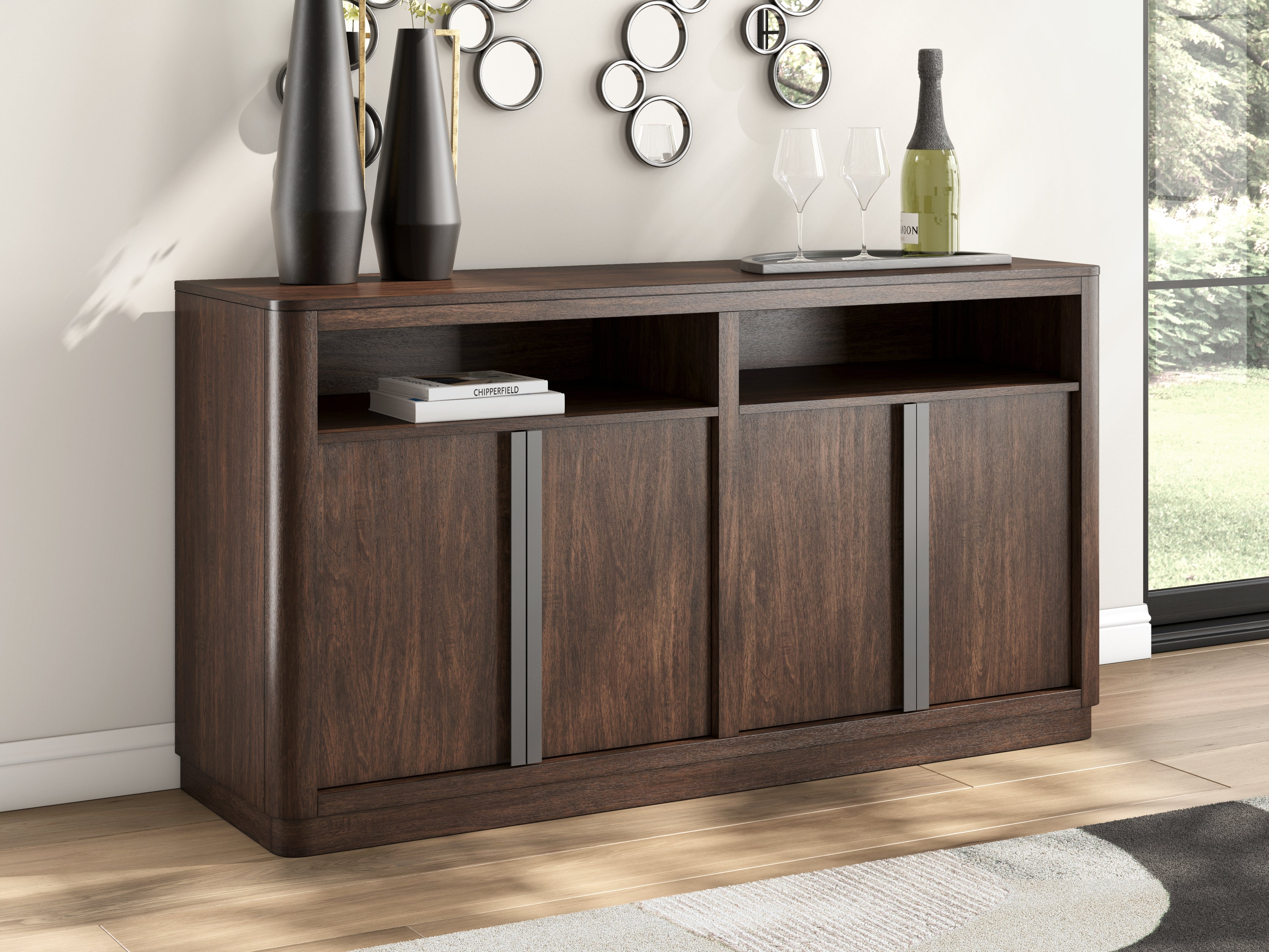 Elite Furniture Outlet - Ashley Furniture - Dilenno Dining Server - Dining Room Server / Dark Brown - PCD857-60