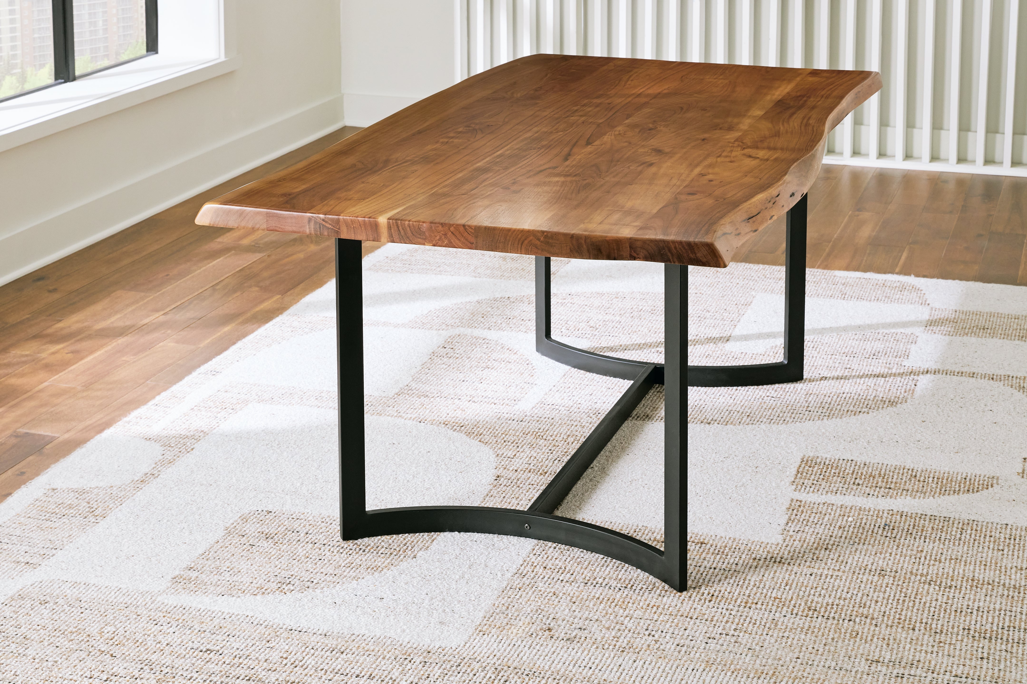 Elite Furniture Outlet - Ashley Furniture - Fortmaine Dining Room - Rectangular Dining Room Table / Brown/Black - D872-25