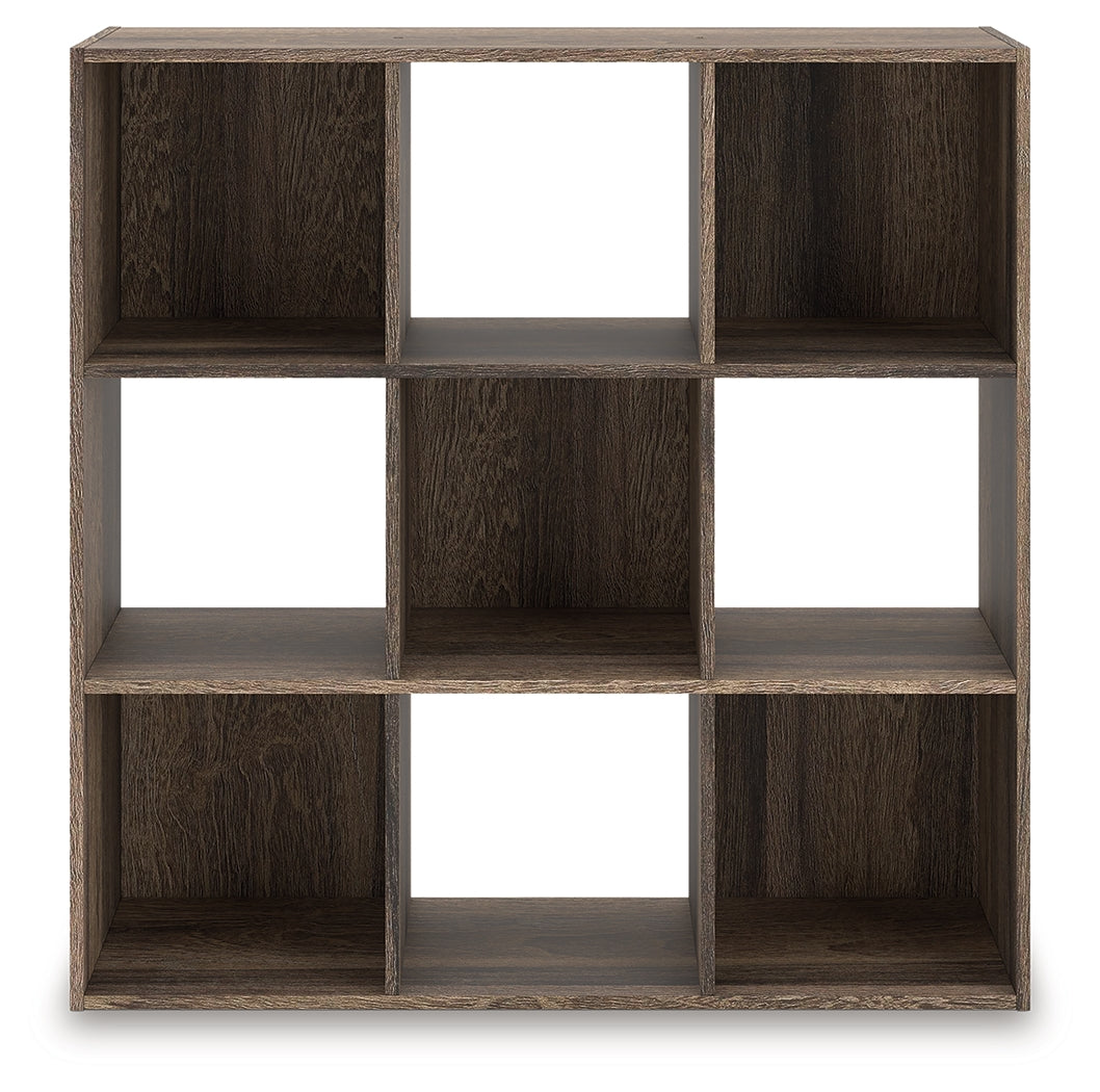 Elite Furniture Outlet - Ashley Furniture - Shallifer Nine Cube Organizer - Nine Cube Organizer / Brown - EA1104-3X3