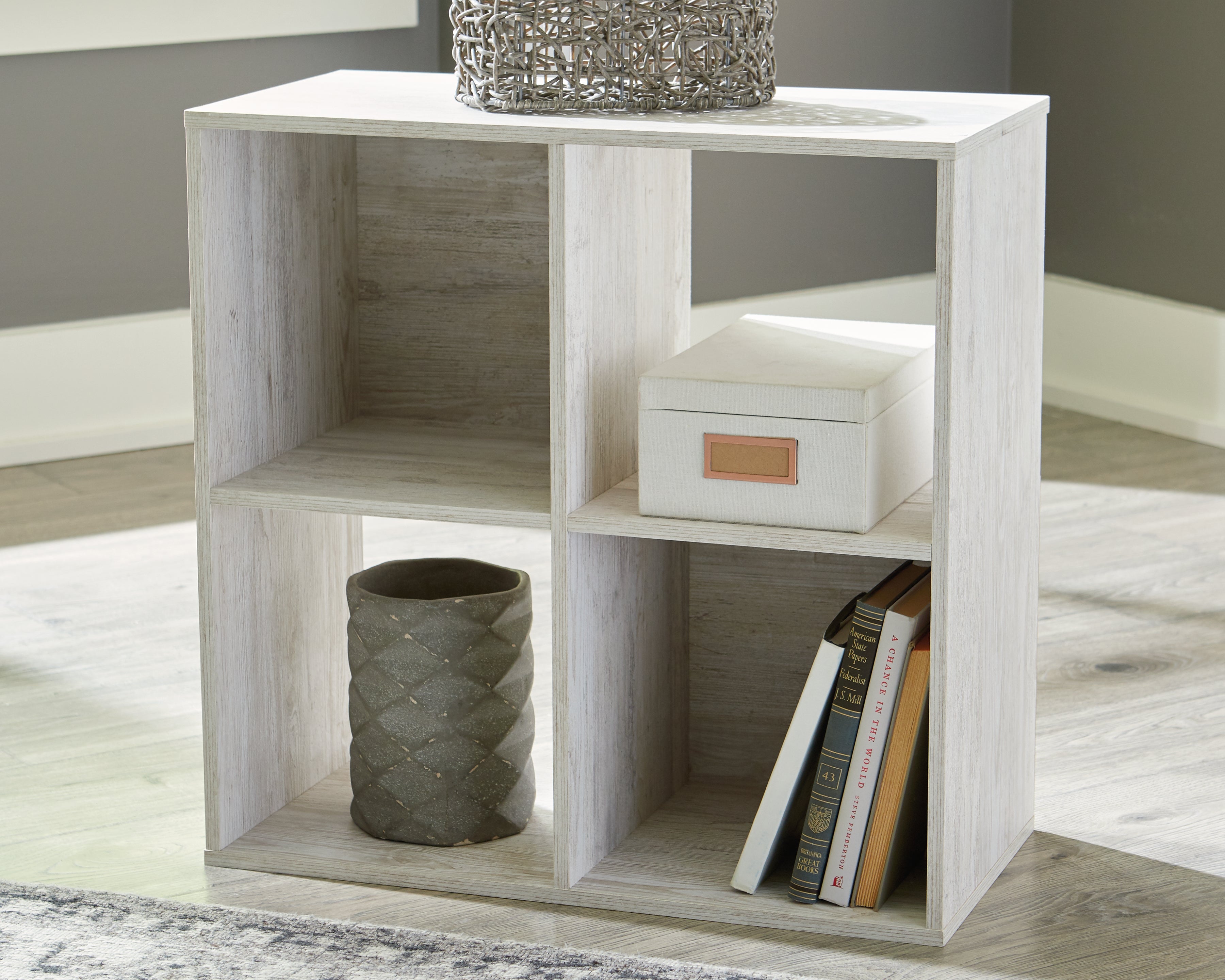Elite Furniture Outlet - Ashley Furniture - Paxberry Four Cube Organizer - Four Cube Organizer / Whitewash - EA1811-2X2