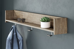 Elite Furniture Outlet - Ashley Furniture - Oliah Wall Decor - Wall Mounted Coat Rack w/Shelf / Natural - EA2270-151