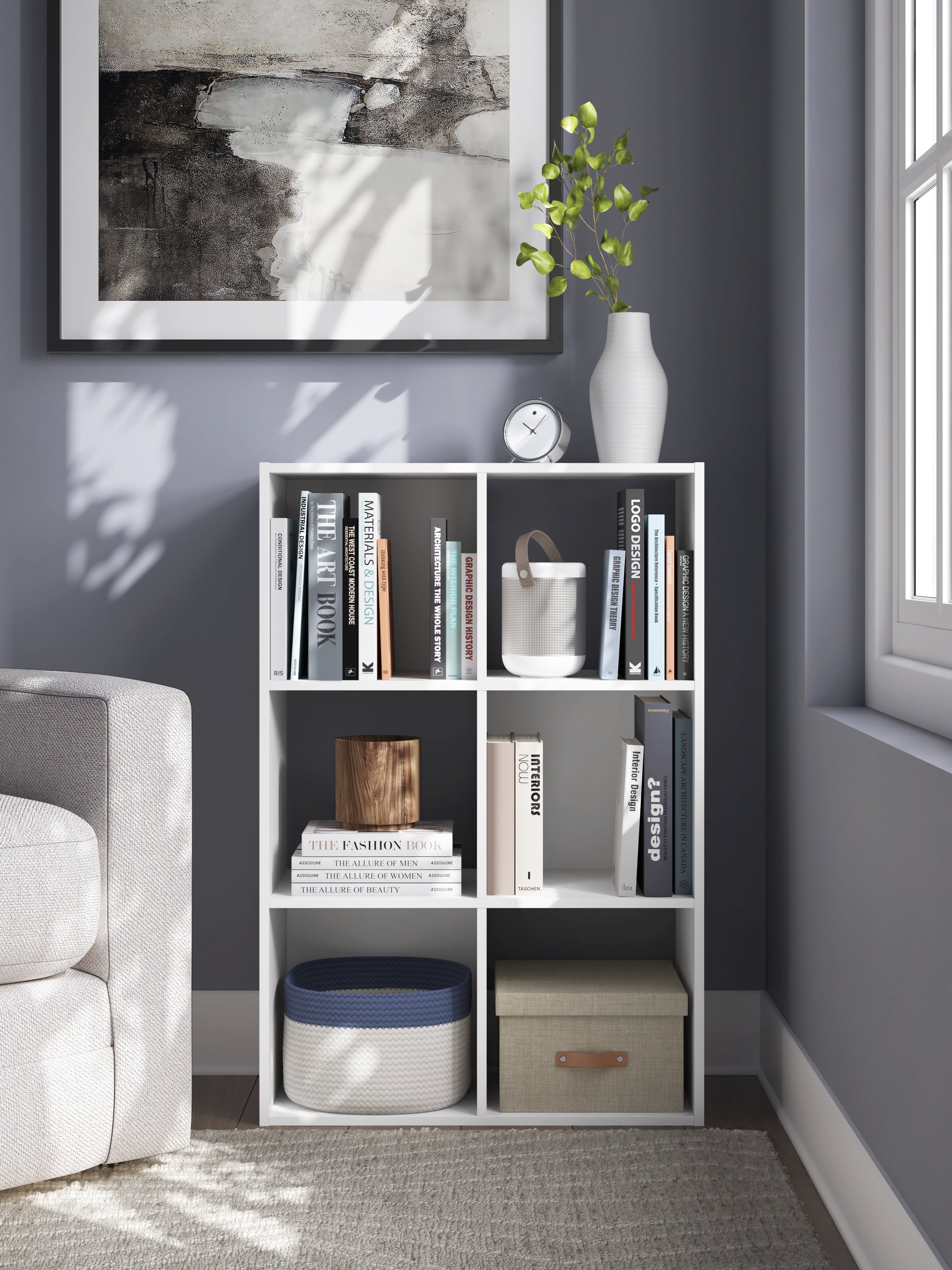 Elite Furniture Outlet - Ashley Furniture - Onita Six Cube Organizer - Six Cube Organizer / White - EA9630-3X2