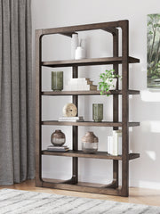 Elite Furniture Outlet - Ashley Furniture - Breckington Bookcase - Bookcase / Dark Brown - H556-70