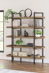 Elite Furniture Outlet - Ashley Furniture - Montia Bookcase - Bookcase / Light Brown - H632-70