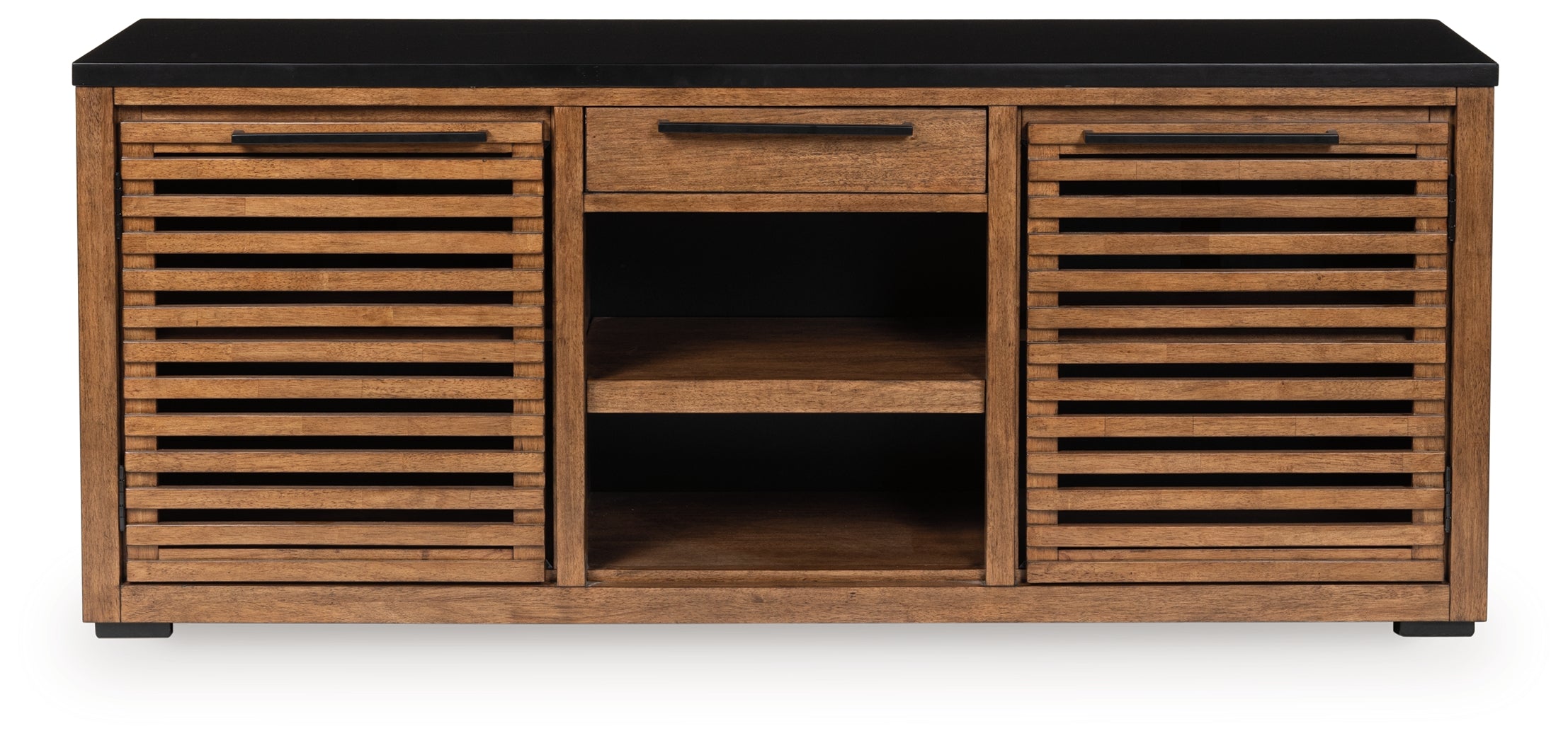 Elite Furniture Outlet - Ashley Furniture - Kallari Bookcase - Credenza / Warm Brown/Black - H737-60